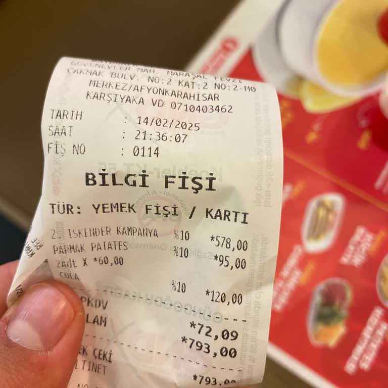 Baydöner'de Soğuk Patates Hayal Kırıklığı