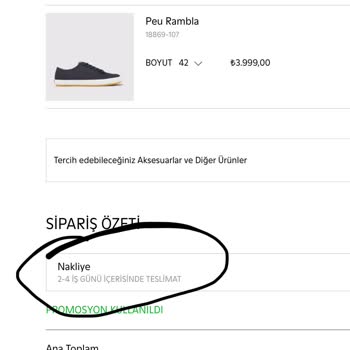 Ayakkabı Siparişinde Teslimat Sorunu Ve Yanıltıcı Bilgi