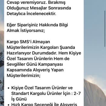 Sipariş Verdim, Bilgi Alamıyorum