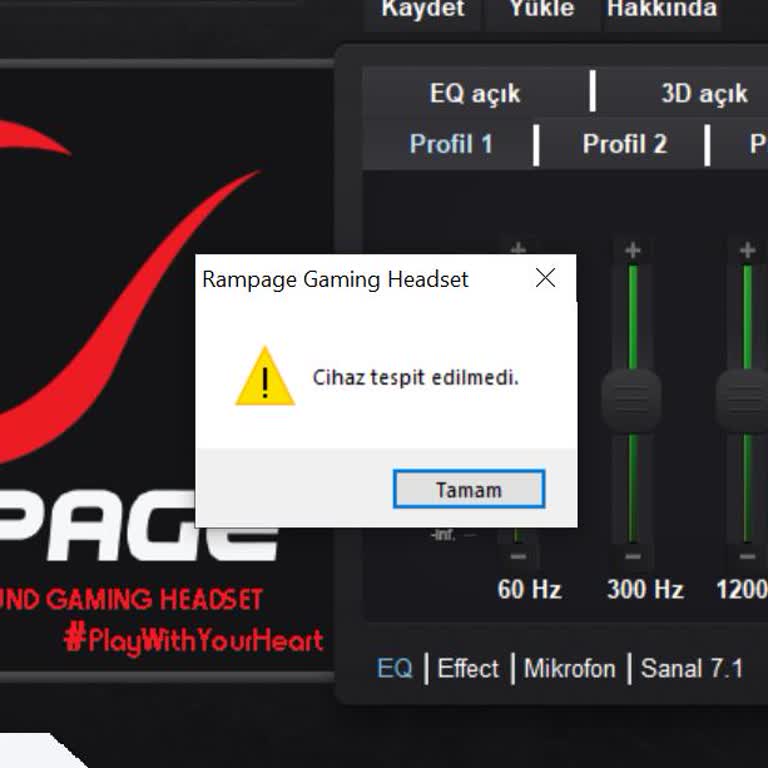 Rampage Kulaklık Driver Sorunu