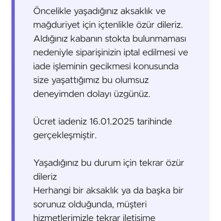 Çetinkaya'dan İade Edilmeyen Kaban Ücreti Mağduriyeti