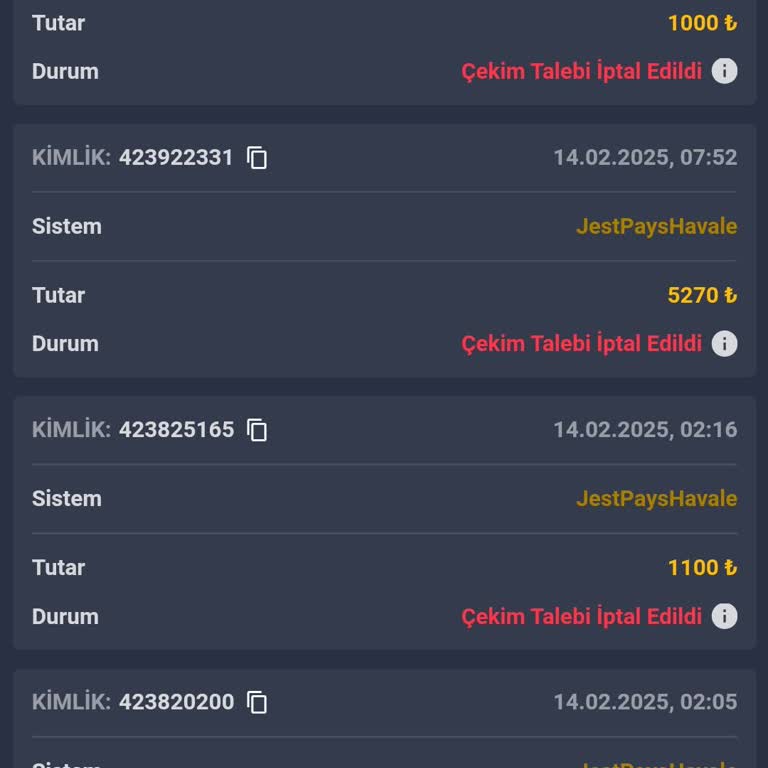 Silinen Para İadesi Bekleniyor
