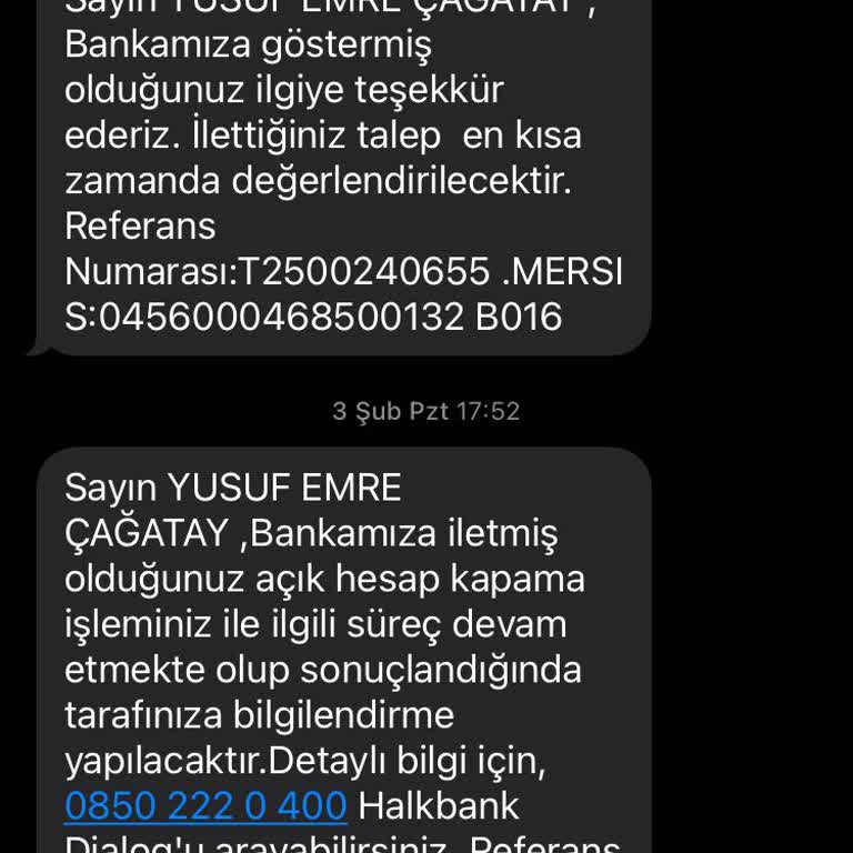Halkbank'ta Hesap Kapatma Çilesi