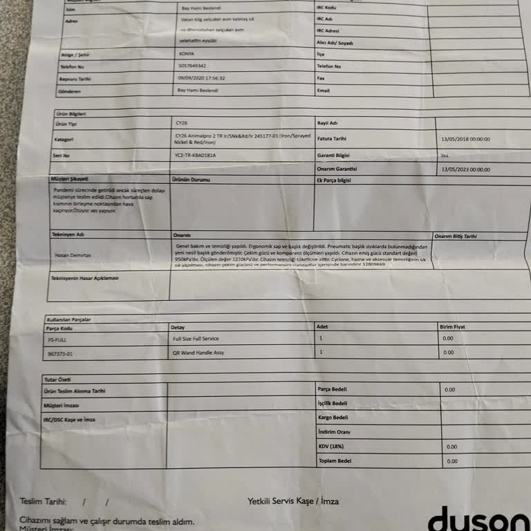 Dyson Süpürge Sorunları Ve Yetersiz Servis Deneyimi