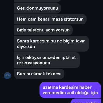 Rezervasyon İptali Sonrası Uygunsuz İletişim