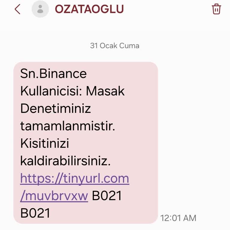 Bilinmeyen Kuruluştan Gelen Mesajla İlgili Endişe