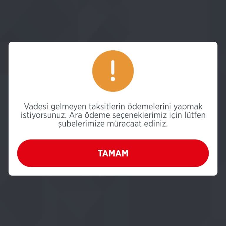 Ziraat Bankası'nda Taksit Kapatma Engeli