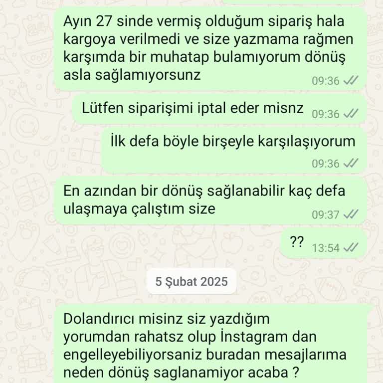 İletişim Sorunu Ve Kargo Gönderimi