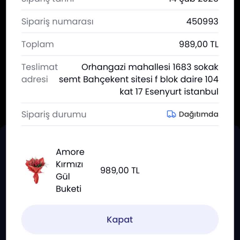 Geciken Çiçek Siparişi Ve İletişim Sorunu