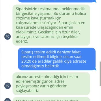 Taze Çiçek'ten Teslim Edilmeyen Sipariş Ve İade Sorunu