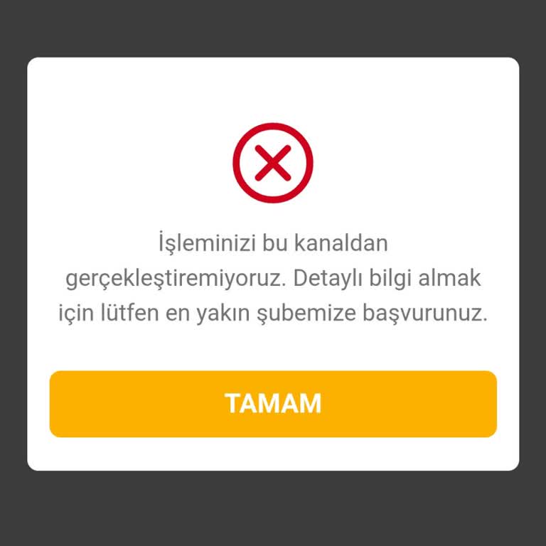 Erken Ödeme Yaptım, Mobil Bankacılık Kapatıldı!