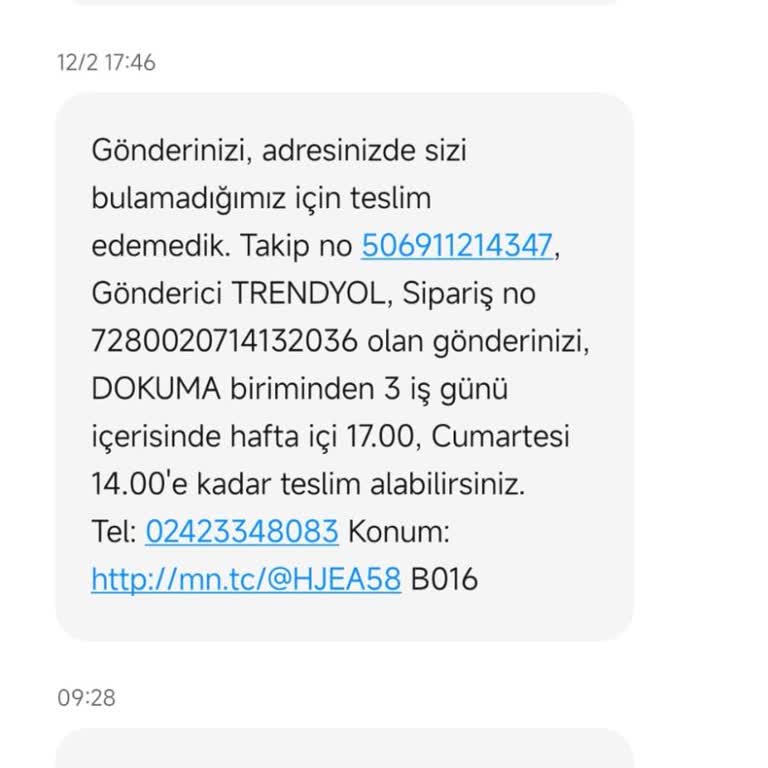 Kargom İade Edildi, Müşteri Hizmetleri Yetersiz