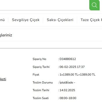 Teslim Edilmeyen Çiçek Siparişi Ve Fiyat Artışı Sorunu