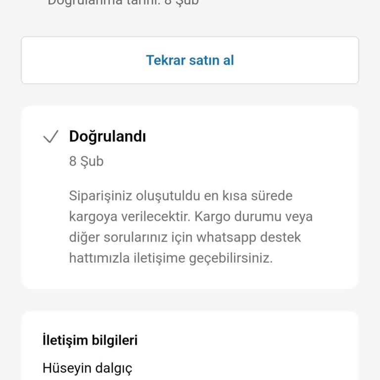 Geciken Sipariş Ve İletişim Sorunu