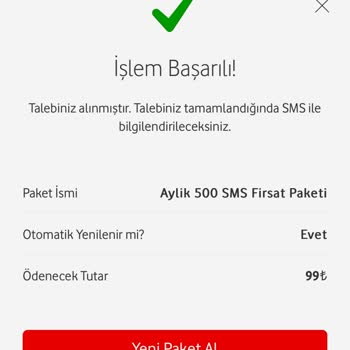 Yanlış Yüklenen SMS Paketi Ve Yetersiz Müşteri Hizmeti
