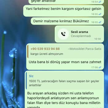 Sipariş Edilen Parça Gelmedi Ve Engellendim