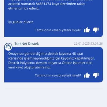 TurkNet Fiber Başvurusunda Gecikme