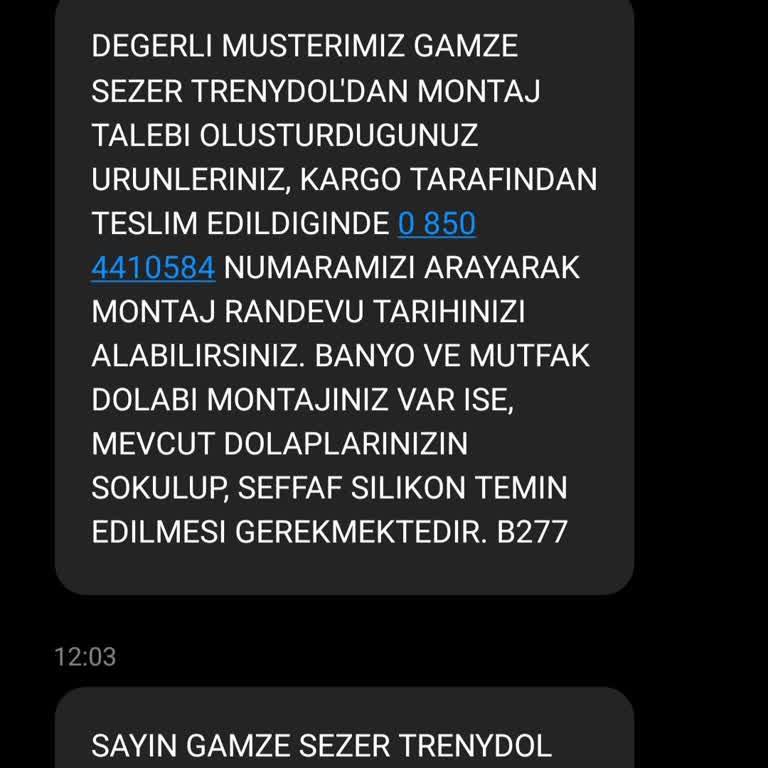 Montaj Randevusu Uygunsuzluğu Ve İletişim Sorunu