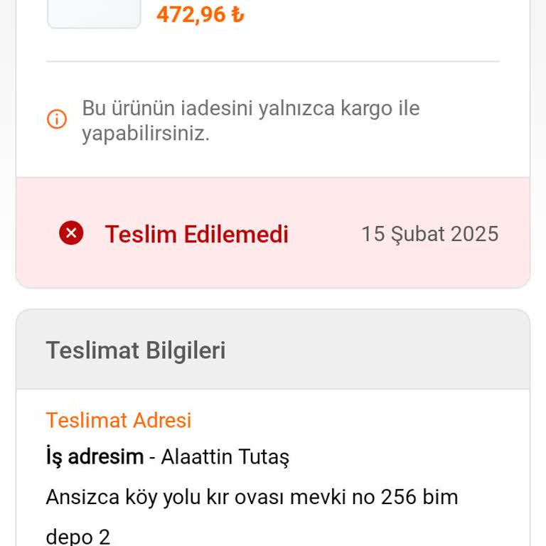 Kargo Teslimat Sorunu Ve Çözüm Arayışı