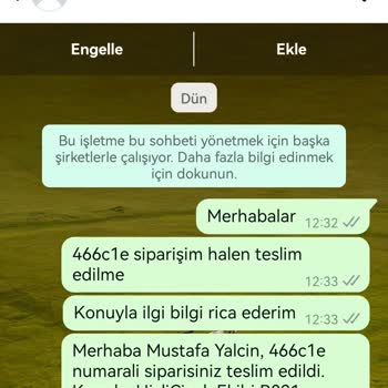 Teslimat Sorunu Ve Ulaşılamayan Müşteri Hizmetleri