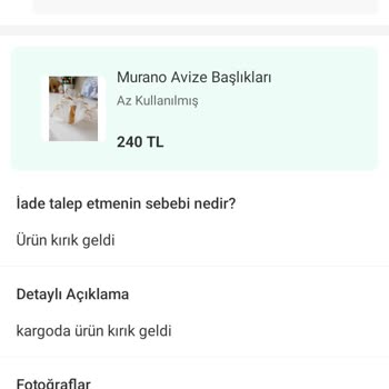 Kırık Avize Camları Ve Kargo Mağduriyeti