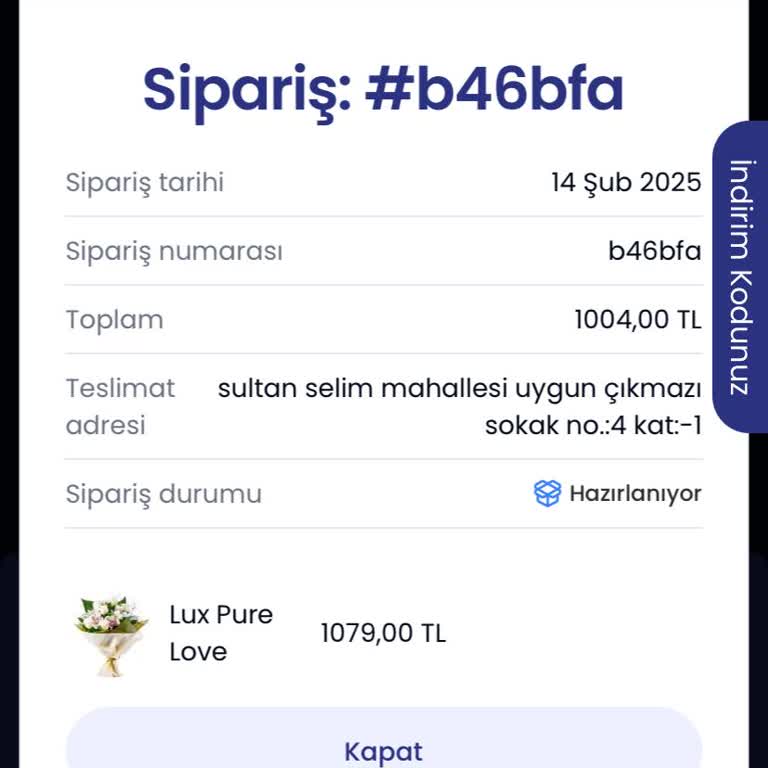 Teslim Edilmeyen Çiçek Ve Ulaşılamayan Müşteri Hizmetleri