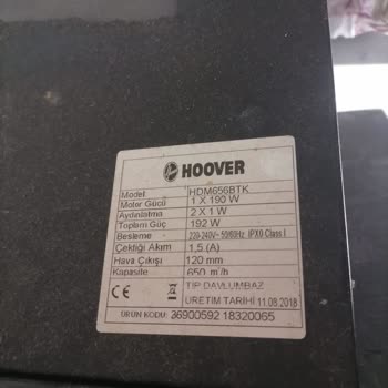 Hoover Gürültülü Davlumbaz Ve Fahiş Fiyatlı Yedek Parça Sorunu