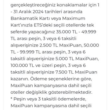 İş Bankası Maximum ETS Kampanya Puanı Sorunu