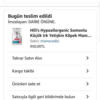 Yanlış Köpek Maması Gönderimi Ve İade Sorunu