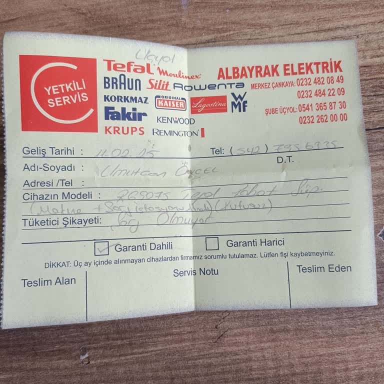 Tefal Robot Süpürge Garanti Sorunu Ve Yüksek Ücret Talebi