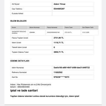 Online Doğalgaz Faturası Ödemesinde Gizli İşlem Ücreti Sorunu