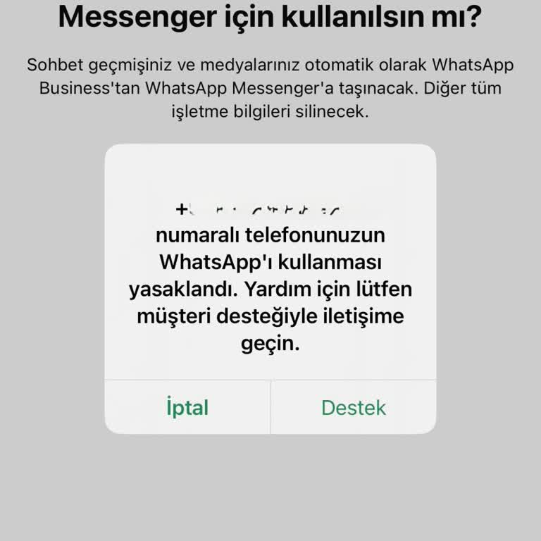 WhatsApp İş Hesabım Haksız Yere Engellendi!
