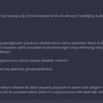 Güvenilmez Hizmet: Satın Aldığım Hesap Çalışmıyor Ve Destek Yetersiz