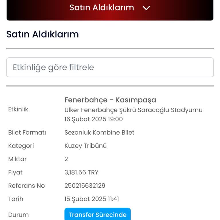 Bilet Transfer Sürecinde Yaşanan Sorunlar