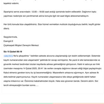 Önemli Günde Teslim Edilemeyen Hediye Mağduriyeti