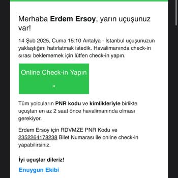 Yanıltıcı Bilet Değişim Süreci