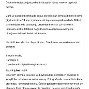 Hayal Kırıklığı Yaratan Çiçek Siparişi Deneyimi