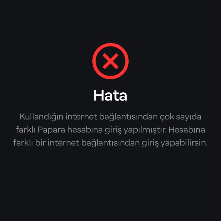 Papara Sürekli İnternet Değişikliğiyle Çözülemeyen Giriş Sorunu!