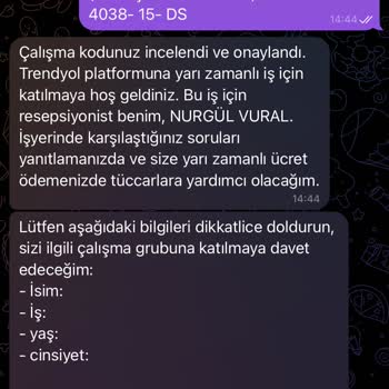 Trendyol Adıyla Yanıltıcı İş Teklifi Ve Kişisel Bilgi Güvenliği Endişesi