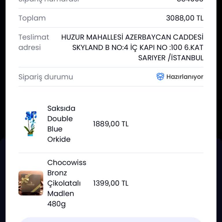 Teslim Edilmeyen Çiçek Ve Ulaşılamayan Müşteri Hizmetleri