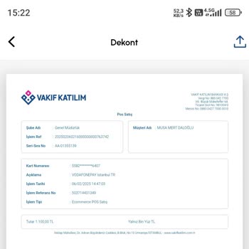 Vodafone Pay Kart Yükleme Sorunu Ve İade Beklentisi