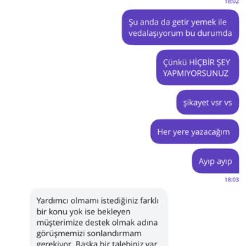 GetirYemek'te Teslimat Süresi Ve Müşteri Hizmetleri Hayal Kırıklığı