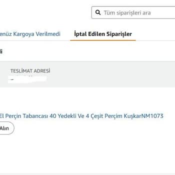 Amazon'da Sipariş İptali Ve Zaman Kaybı