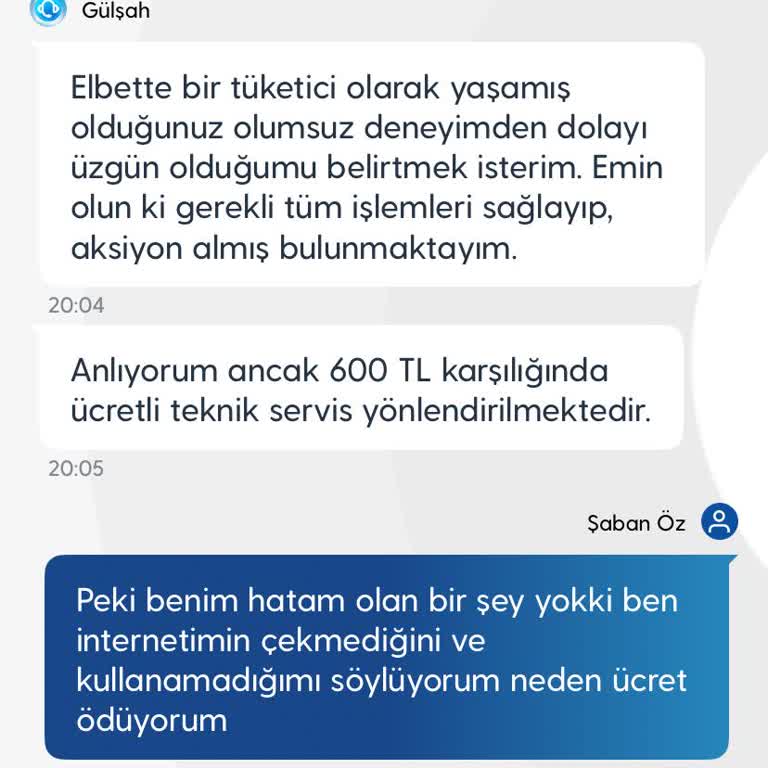 İnternet Çekim Gücü Sorunu Ve Ücret Talebi
