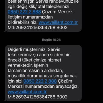 Vaillant Teknik Servis Randevu Sorunu!