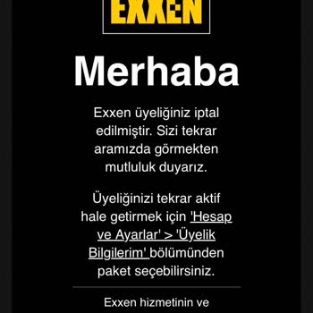Exxen Üyelik İptali Ve İade Sorunu