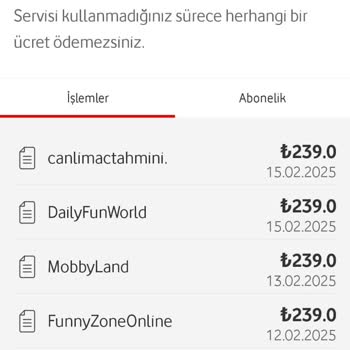 Vizyon Elektronik Para Mobil Ödeme Üzerinden İstenmeyen Oyun Üyelikleri Ve İade Talebi!
