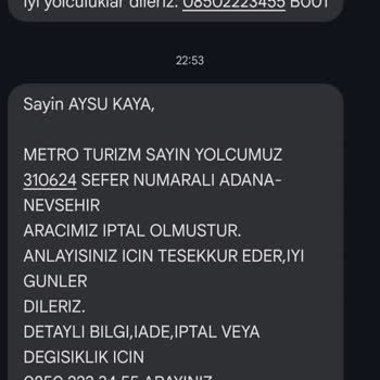 İptal Edilen Seferle Mağduriyet Yaşadım