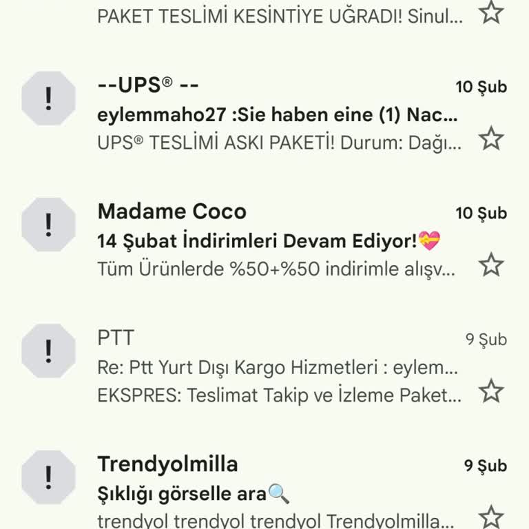 Kargo Şirketlerinden Gelen Sahte E-postalarla İlgili Uyarı Ve Şikayet