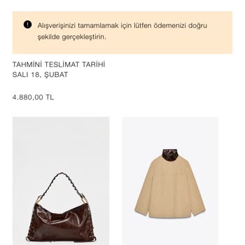 Zara Siparişinde Ödeme Sorunu